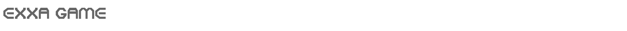 Sample characters Exxa Game Font